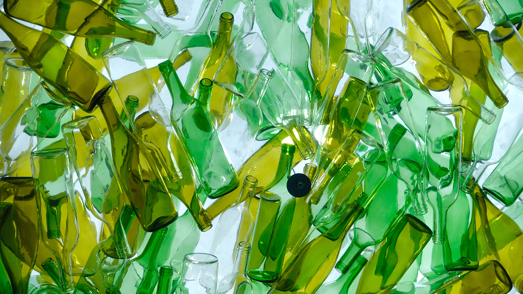 bottiglie di vino di vetro