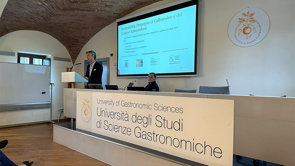 Callmewine parla di sostenibilità all'Università di Scienze Gastronomiche di Pollenzo