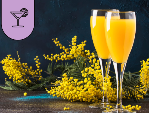cocktail mimosa e fiori