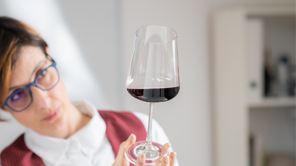 analisi di vino nel calice