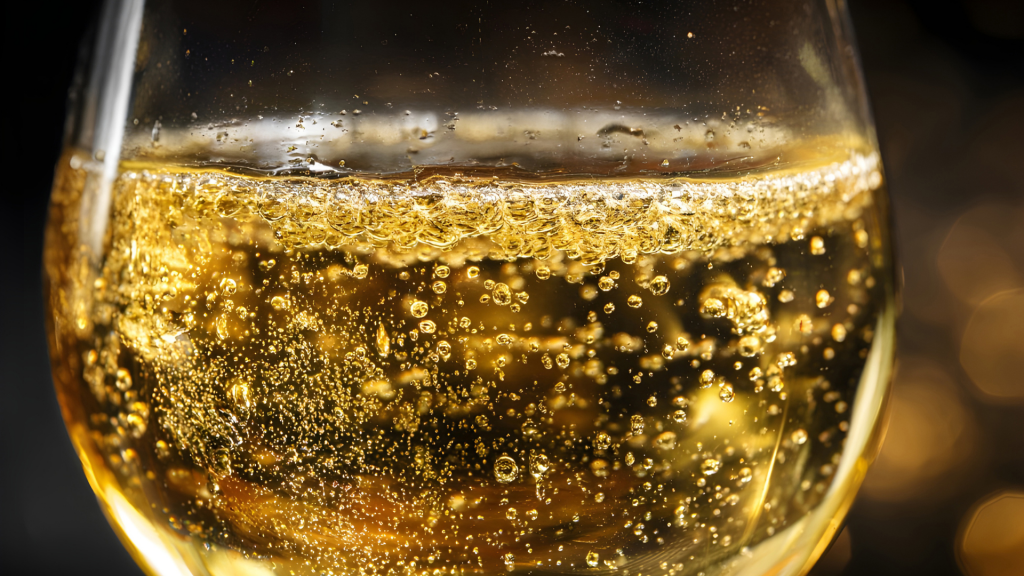 effervescenza in vino bianco